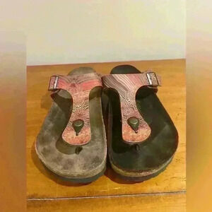 Papillon Birkenstock Brown Tone Geo Design Gisele Sandals Size 41